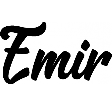 Emir - Schriftzug aus Buchenholz