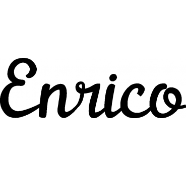 Enrico - Schriftzug aus Buchenholz