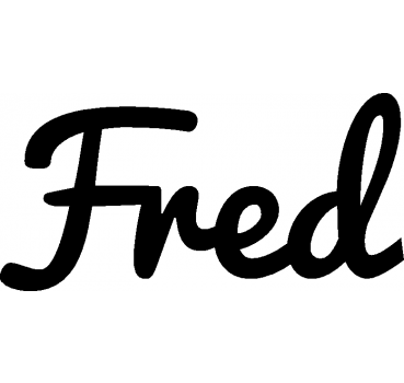 Fred - Schriftzug aus Buchenholz