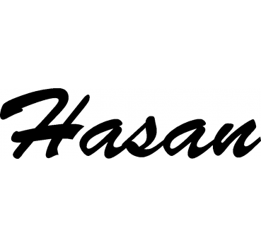 Hasan - Schriftzug aus Buchenholz