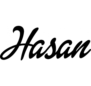 Hasan - Schriftzug aus Buchenholz