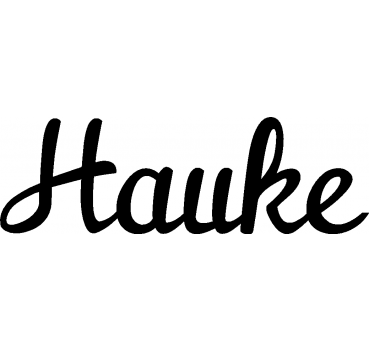 Hauke - Schriftzug aus Buchenholz