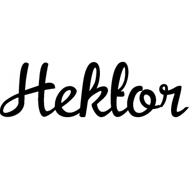 Hektor - Schriftzug aus Buchenholz