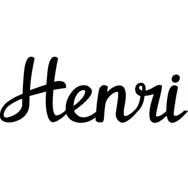 Henri - Schriftzug aus Buchenholz