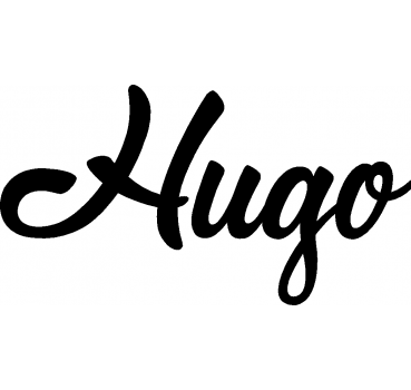 Hugo - Schriftzug aus Buchenholz