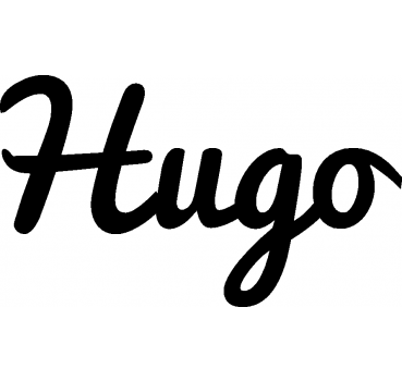 Hugo - Schriftzug aus Buchenholz