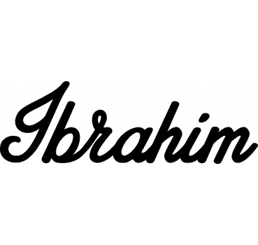 Ibrahim - Schriftzug aus Buchenholz