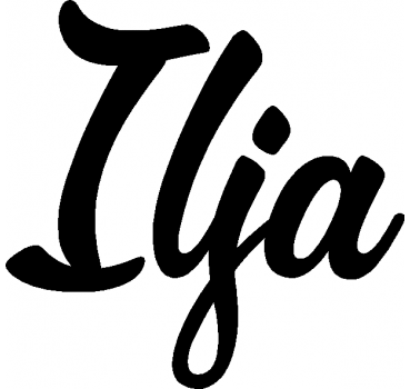 Ilja - Schriftzug aus Buchenholz