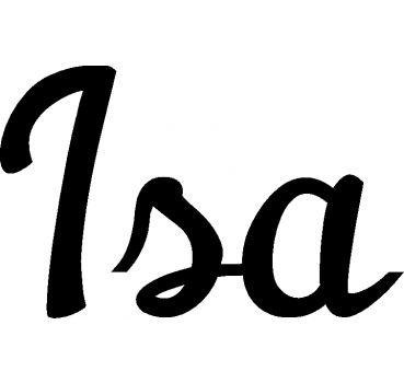 Isa - Schriftzug aus Buchenholz