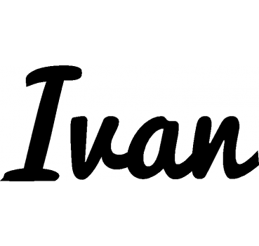 Ivan - Schriftzug aus Buchenholz