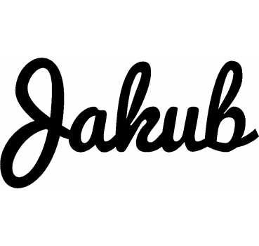 Jakub - Schriftzug aus Buchenholz