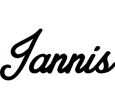 Jannis - Schriftzug aus Buchenholz