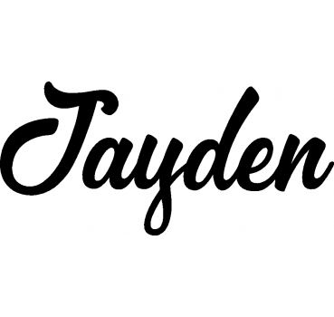 Jayden - Schriftzug aus Buchenholz