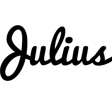 Julius - Schriftzug aus Buchenholz