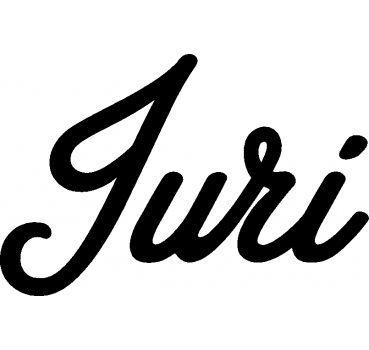 Juri - Schriftzug aus Buchenholz