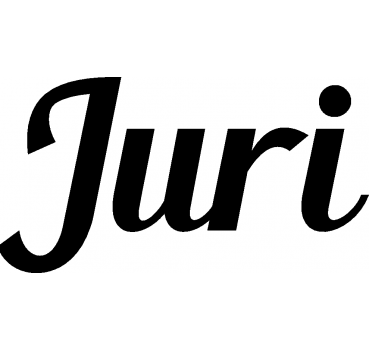 Juri - Schriftzug aus Buchenholz