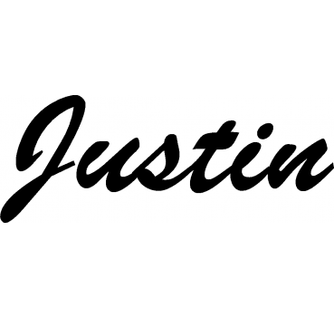 Justin - Schriftzug aus Buchenholz
