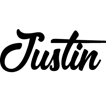 Justin - Schriftzug aus Buchenholz