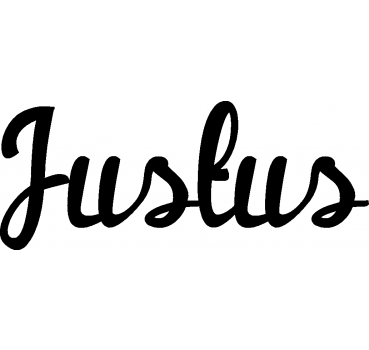 Justus - Schriftzug aus Buchenholz