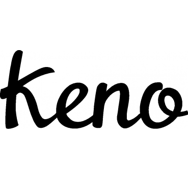 Keno - Schriftzug aus Buchenholz