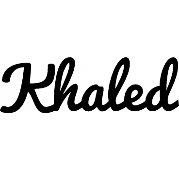 Khaled - Schriftzug aus Buchenholz