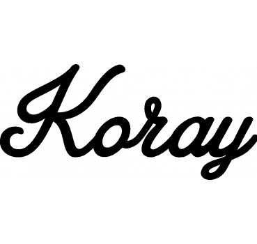 Koray - Schriftzug aus Buchenholz