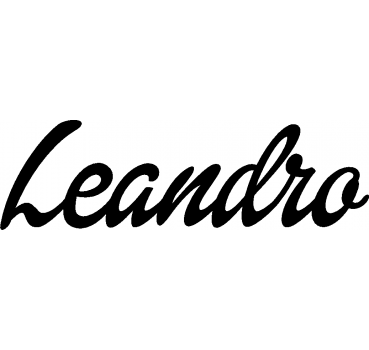 Leandro - Schriftzug aus Buchenholz