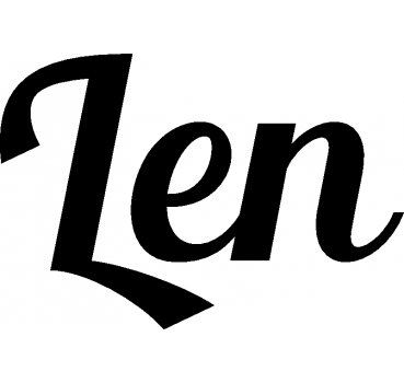 Len - Schriftzug aus Buchenholz