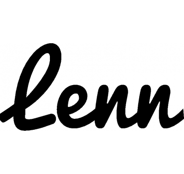 Lenn - Schriftzug aus Buchenholz