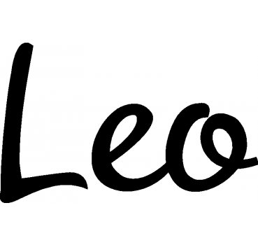 Leo - Schriftzug aus Buchenholz