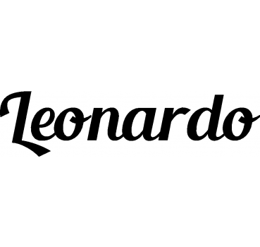 Leonardo - Schriftzug aus Buchenholz