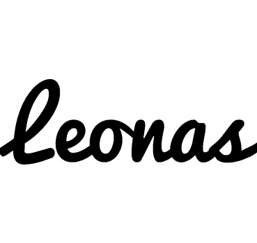 Leonas - Schriftzug aus Buchenholz