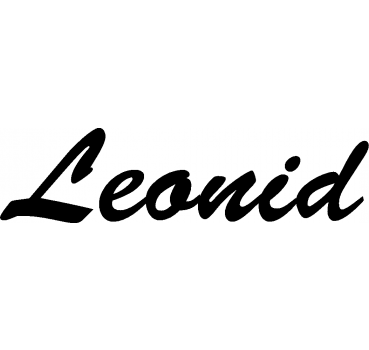 Leonid - Schriftzug aus Buchenholz