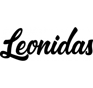 Leonidas - Schriftzug aus Buchenholz