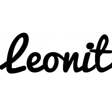 Leonit - Schriftzug aus Buchenholz