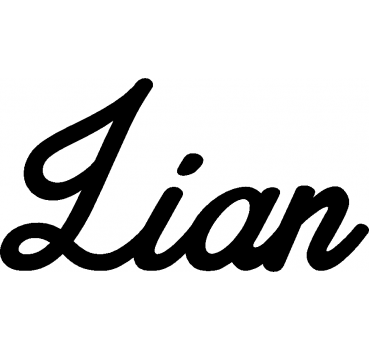 Lian - Schriftzug aus Buchenholz