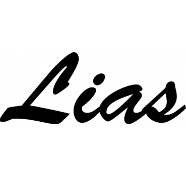 Lias - Schriftzug aus Buchenholz