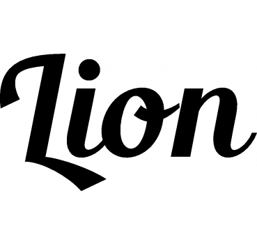 Lion - Schriftzug aus Buchenholz