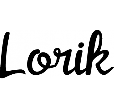 Lorik - Schriftzug aus Buchenholz