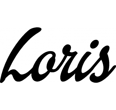 Loris - Schriftzug aus Buchenholz
