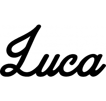 Luca - Schriftzug aus Buchenholz