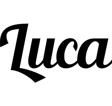Luca - Schriftzug aus Buchenholz