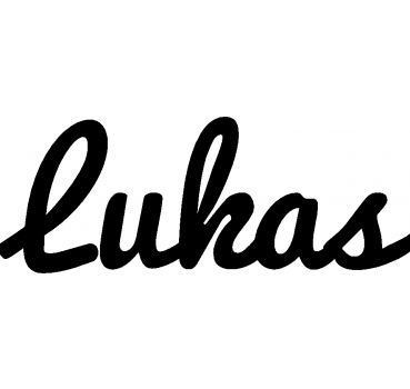 Lukas - Schriftzug aus Buchenholz