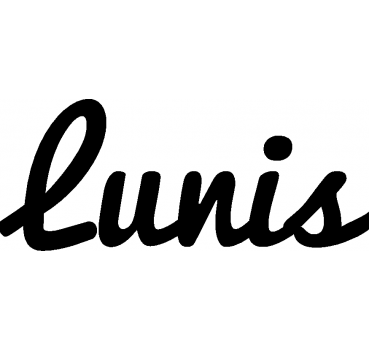 Lunis - Schriftzug aus Buchenholz