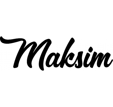 Maksim - Schriftzug aus Buchenholz