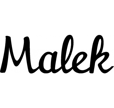 Malek - Schriftzug aus Buchenholz