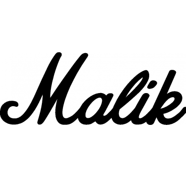Malik - Schriftzug aus Buchenholz