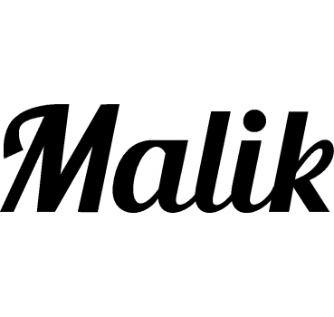 Malik - Schriftzug aus Buchenholz