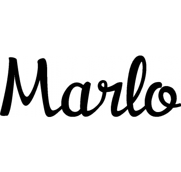 Marlo - Schriftzug aus Buchenholz