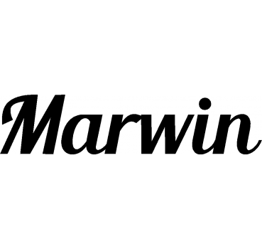 Marwin - Schriftzug aus Buchenholz